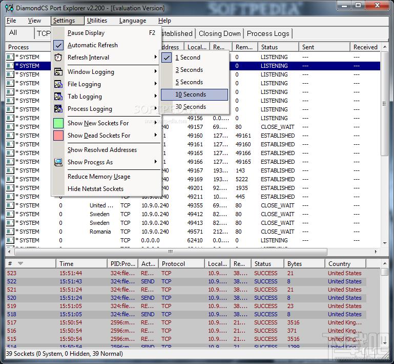 DiamondCS Port Explorer,Socket分析软件