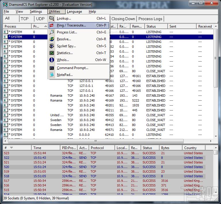 DiamondCS Port Explorer,Socket分析软件